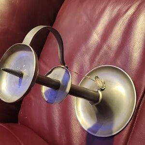 VINTAGE STOLBERGER SPIKE PEWTER CANDLESTICK